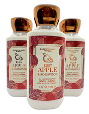 Bath  Body Works Ruby Apple  Rosewood Body Lotion 8 oz x3