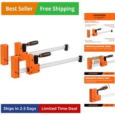 18  Bar Clamp Set, 2-pack 90  Parallel Clamp Cabinet Master, Steel Jaw Bar Cl...
