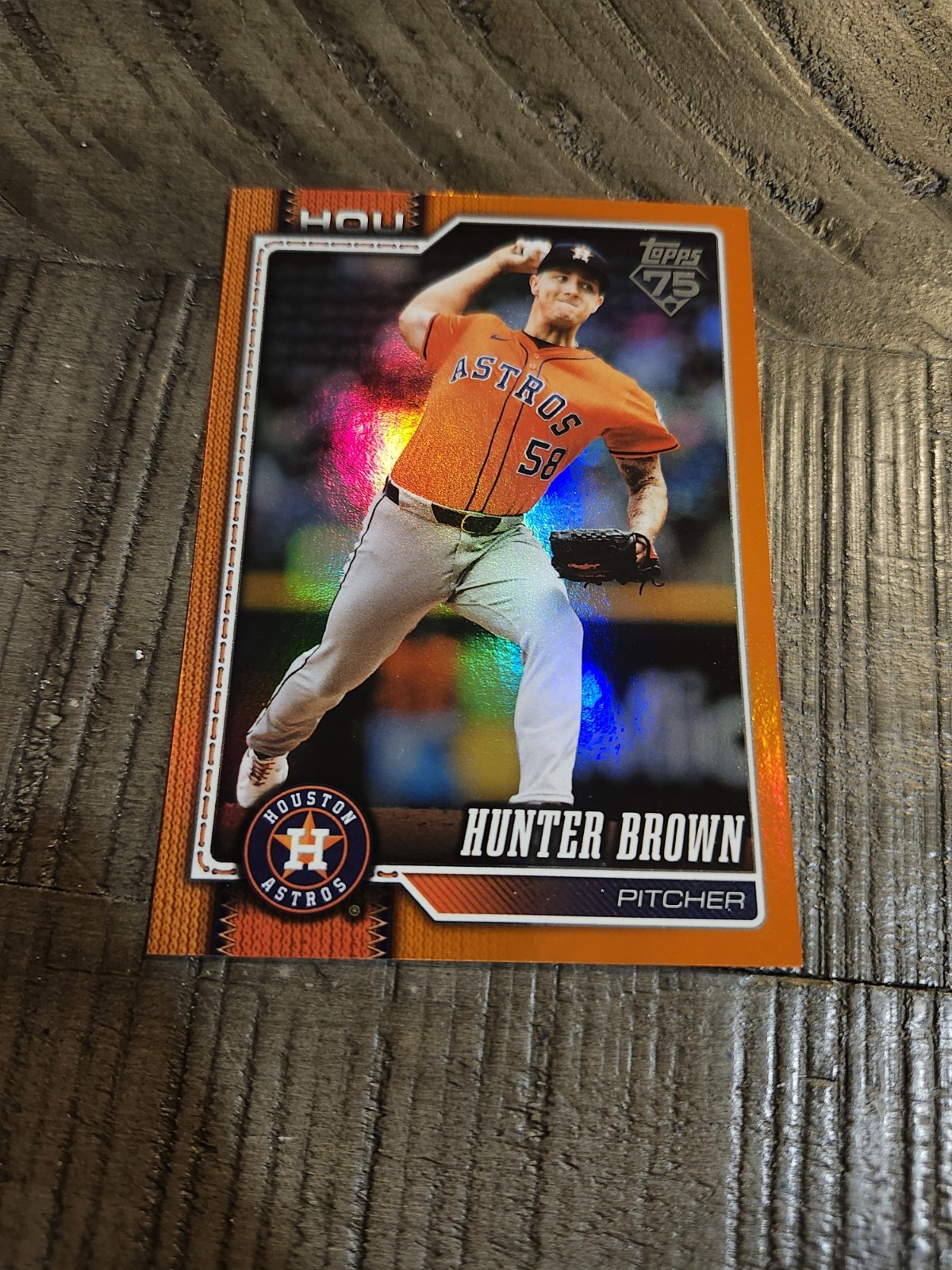 2026 Topps Orange Rainbow Foil HUNTER BROWN 09/25