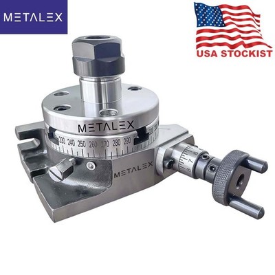 3'' Inch 75mm Rotary Table ER16 Collet Chuck Adapter Gear Cutting Indexing Tool