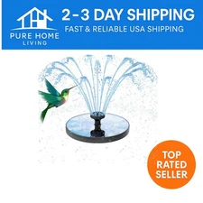 Innovative Solar Powered Fountain Pump with 6 Customizable Nozzles for Outdoors