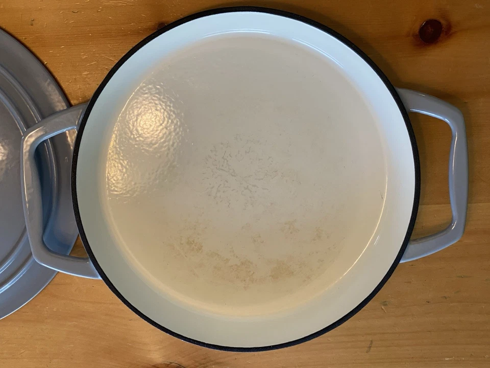 COOKS ESSENTIALS Cast Iron Grey Enamel 12” Double Handle Skillet with Lid - Image 4 of 4