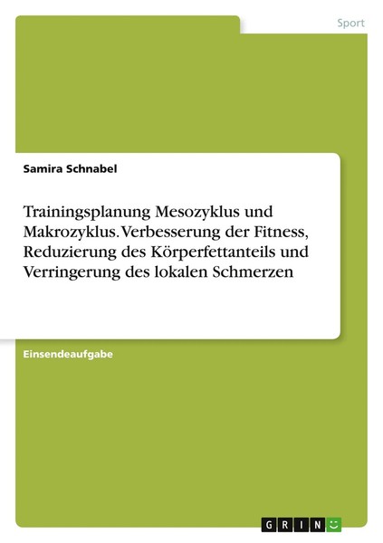 Samira Schnabel | Trainingsplanung Mesozyklus Und Makrozyklus. Verbesserung...-image