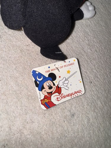 Vintage Disneyland Paris Mickey plush beanie plushie Toy Year 2000 8" With Tags - Picture 4 of 7