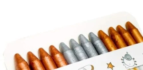 12 SCOLA METALLIC CRAYONS GOLD SILVER & BRONZE FOR BRASS RUBBING EMBOSSING CRAFT