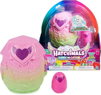 Hatchimals Rainbowcation Mini-Family Pack, Spielset mit 3 CollEGGtibles-Figuren 