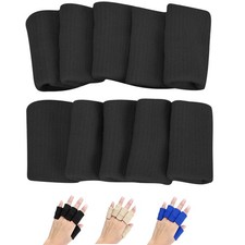 10 Finger Brace Splint Sleeve Thumb Protector Cushion Pressure Safe Elastic B...