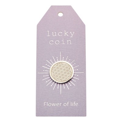 Glücksmünze ''Lucky Coin - Blume des Lebens'' aus Edelstahl Glücksbringer H.C.A.