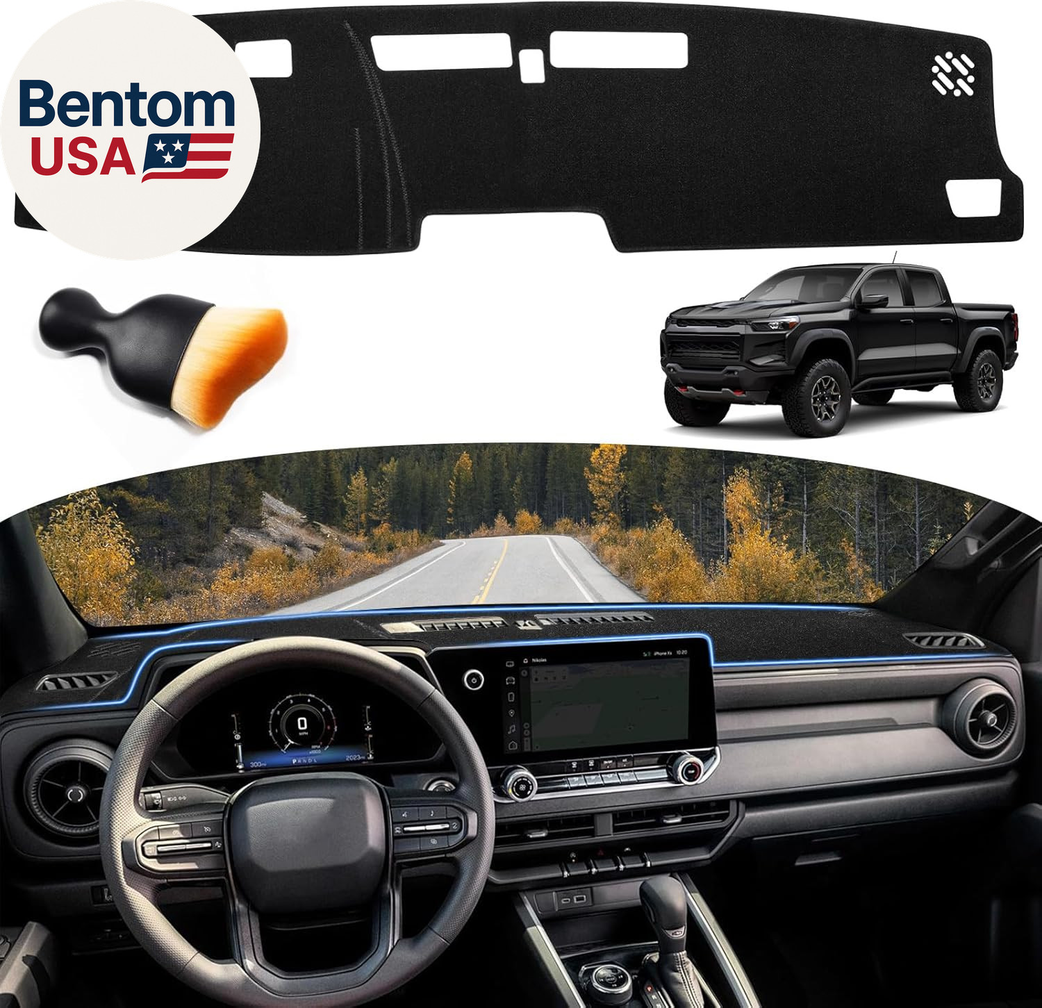 Dash Cover for Chevy Chevrolet Colorado/Gmc Canyon 2023-2025 2026 Dashboard Cove