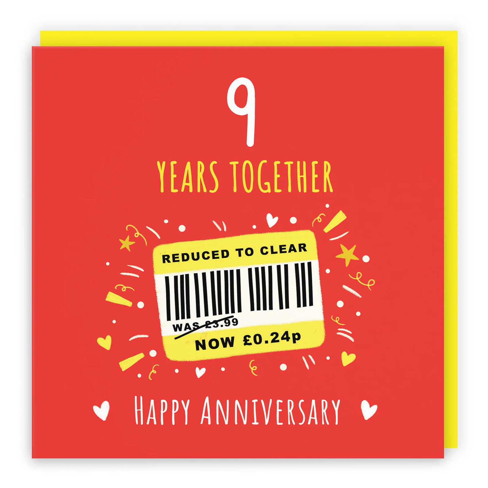 9th Anniversary Card Reduced To Clear Moments