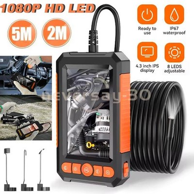 2M/5M Handheld Endoscope, 1080P HD 4.3'' Screen, 8mm Industrial Inspection Camera