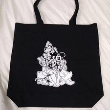 Disney Mickey & Friends Canvas Tote Bag - Large Black Tote