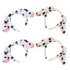 4 PCS Children Animal Headband Dalmatian Dog Accessories Costume