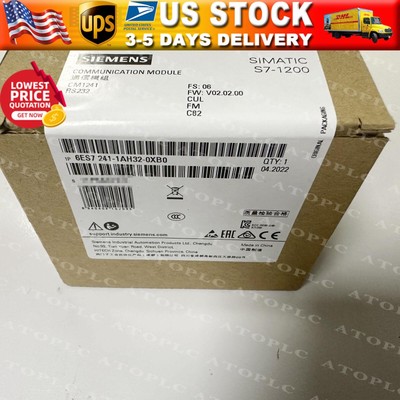 New Siemens 6ES7241-1AH32-0XB0 6ES72411AH320XB0 SIMATIC S7-1200 CM 1241