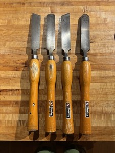 4 Robert Sorby HSS Lathe Chisel Kangaroo Mark 1 1/2" Lathe Tool Scrapers Used