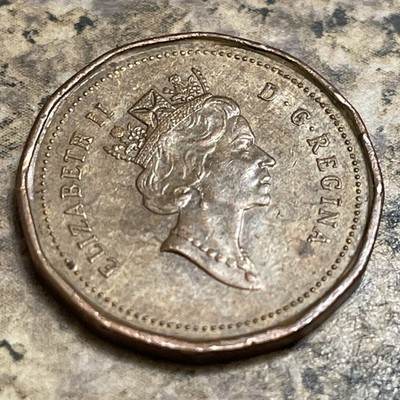 1867-1992 Canadian One Cent Mouth Open and Rim ErrorElizabeth II