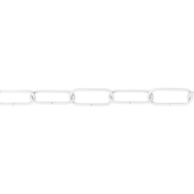 Zierkette Meterware Kette 34 x 10,4 x 2,8mm Belastung max. 12 kg weiß lackiert