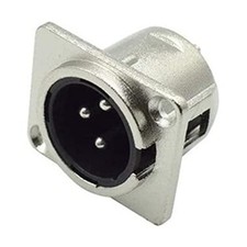 8Pcs XLR Male Jack 3 Pin - Panel Mount Jacks D Series Size XLR-M Audio Speake...