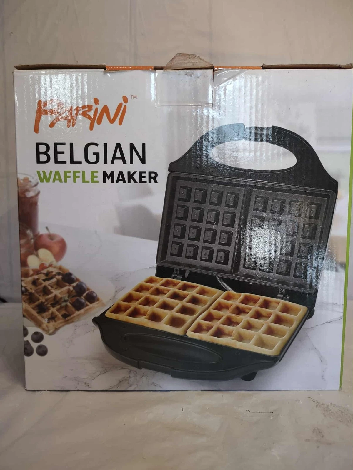 New Open box Parini Belgian Waffle Maker 1 Touch button Tested Works