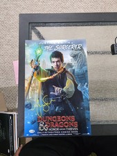 Justice Smith Autograph Signed 12x18 DUNGEONS AND DRAGONS Poster Photo JSA COA