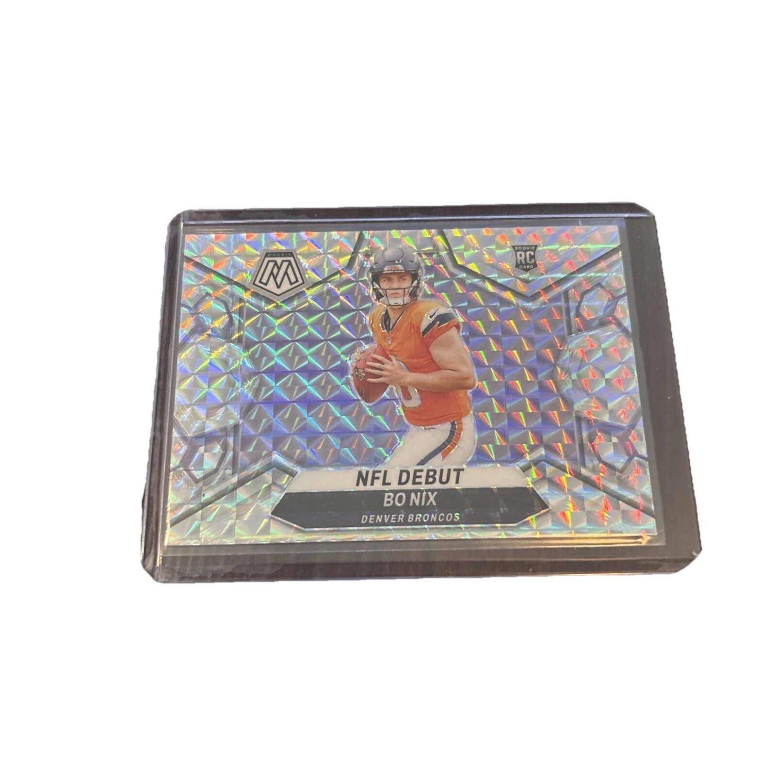 2024 Mosaic #271 Bo Nix Prizm Mosaic Silver Debut Rookie - Denver Broncos RC