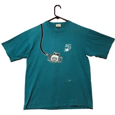 Vintage Local Motion Shirt Mens M Blue Dive Fiji Scuba Grunge Surf Island