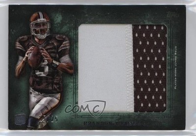 2012 Topps Inception Rookie Relics Green /25 Brandon Weeden Jumbo Patch 6s6