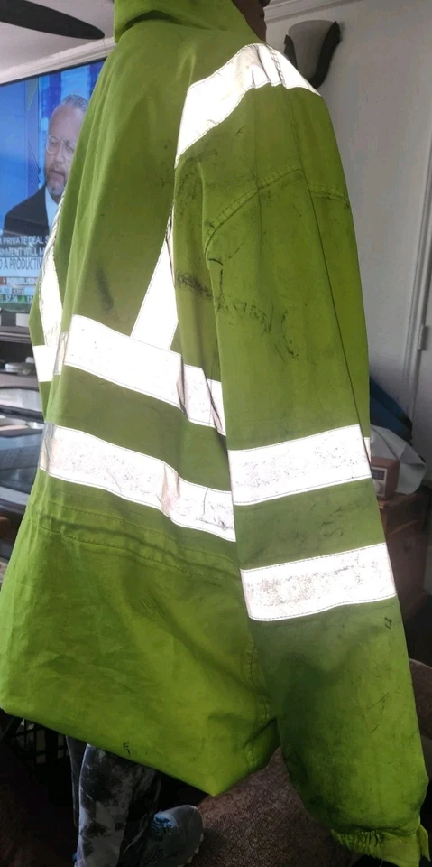 UNIPRO ~Safety Gear, VIS-POINT, Size 2X,  Rain Jacket, HIGH VISIBILITY CLASS lll - Image 4 of 4