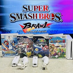 Nintendo Wii, Bundle RVL-001(USA) W/4 Games, Remotes & Cables: Tested!