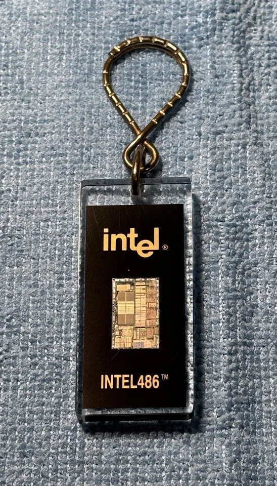 Intel 486/386 Chip Commemorative Key Fob - Image 3 of 4