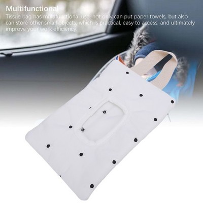 Car Tissue Holder Cute Baby Stroller Tissue Bag Portable Handheld Pull Out Wet