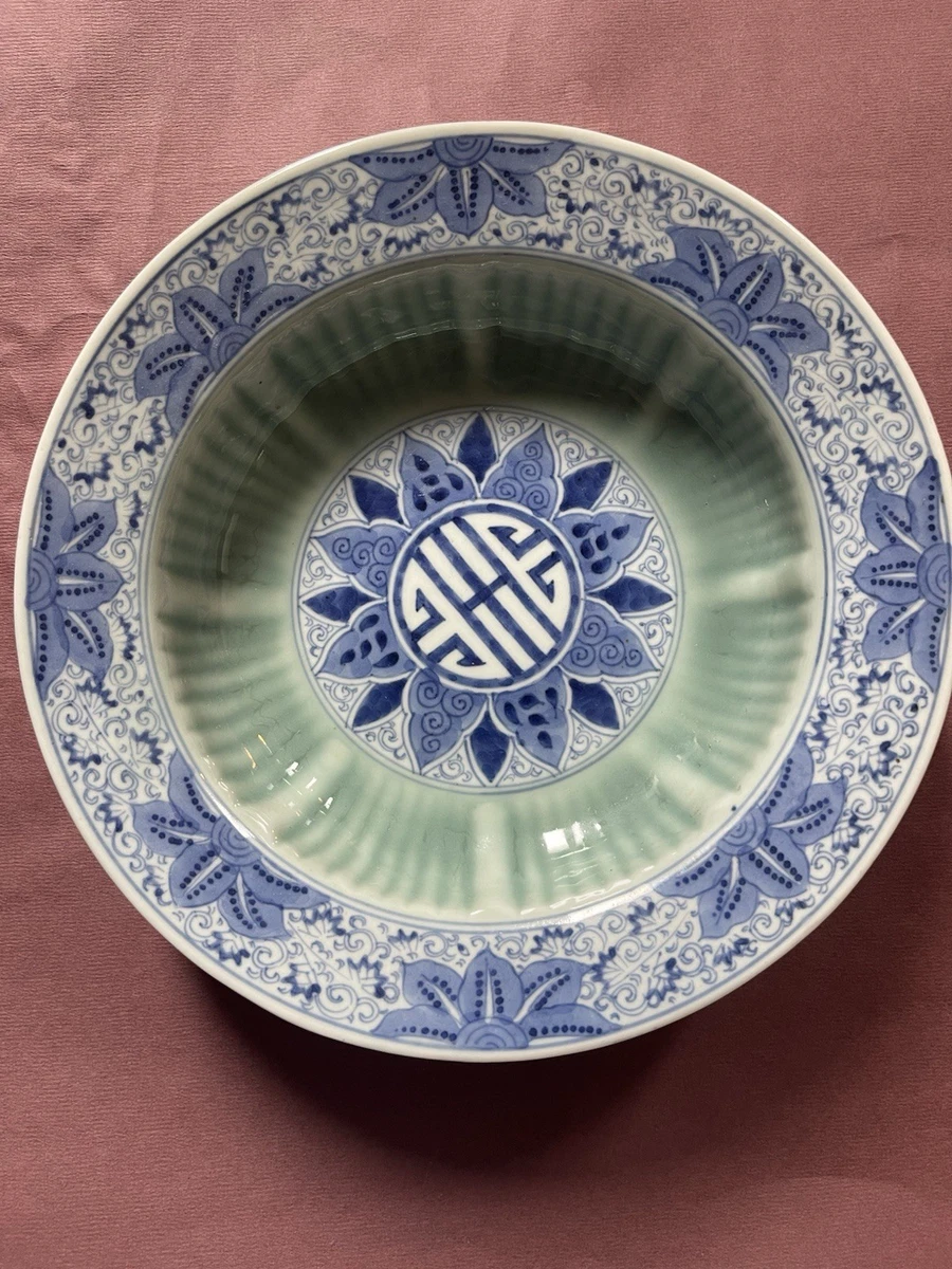 蓝色中国古董花瓶| eBay