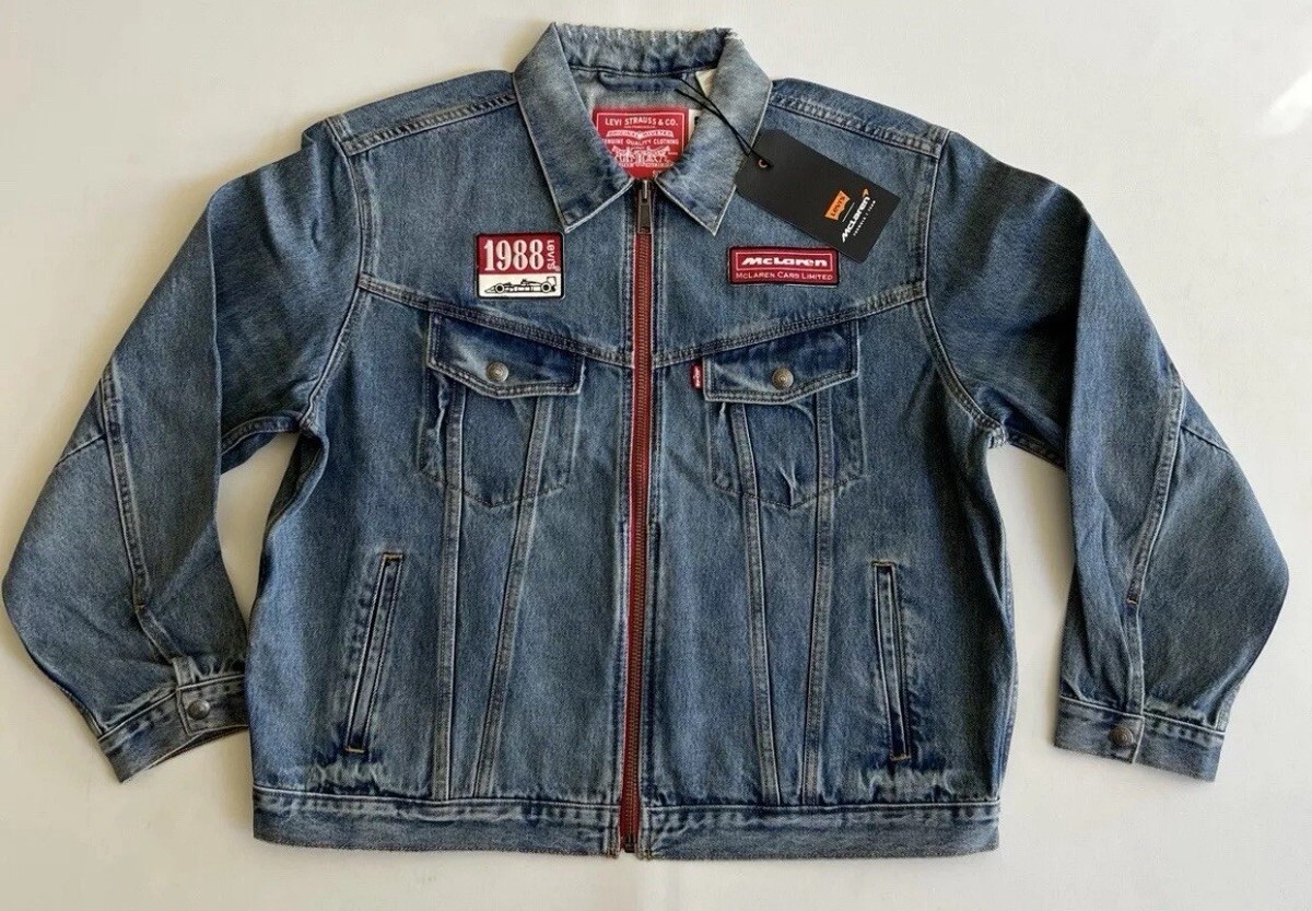 Levi's x Mclaren Denim Jacket Racing “Heritage” Trucker Blue Zip
