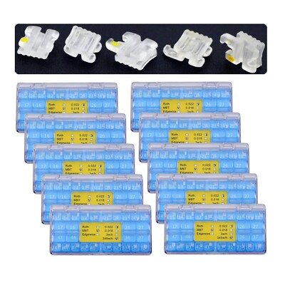 Dental Orthodontic Ceramic Sapphire Brackets Braces Roth MBT 022 Clear Aesthetic