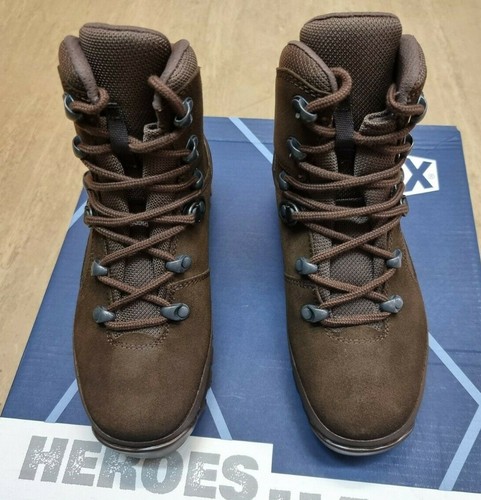 NEW Haix British Army Issue Brown Leather Suede Combat Tactical Boots 4M UK - Picture 3 of 6