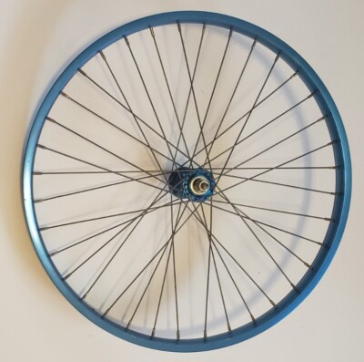 UKAI 80s NOS BMX リム Old School BMX 20x1 3/8 Front Wheel Only Shimano Hub Ukai 36h Blue