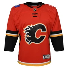 Outerstuff Calgary Flames NHL Boys Youth Premier Home Team Jersey, Red