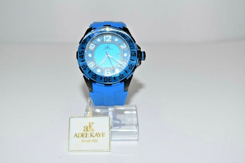 New aK Adee Kaye Men's Rubber SS Oversized AK7117RB $175.00 Watch - Picture 7 of 21