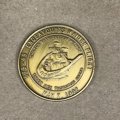 NASA STS-49 Endeavour's Maiden Flight May 7 1992 Coin Space Shuttle