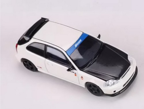Cuchara MH Escala 1/64 Honda CIVIC TYPE-R EK9 Blanca Diecast Coche Modelo Juguete Regalo - Imagen 3 de 6