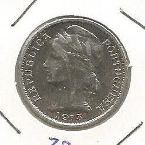 PORTUGAL 20 CENTAVOS 1913 SILVER - Picture 1 of 2