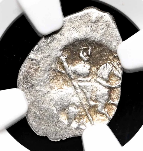 RUSSIA. Ivan IV "The Terrible", 1533-1584. Silver Kopek, Pskov mint, NGC AU55