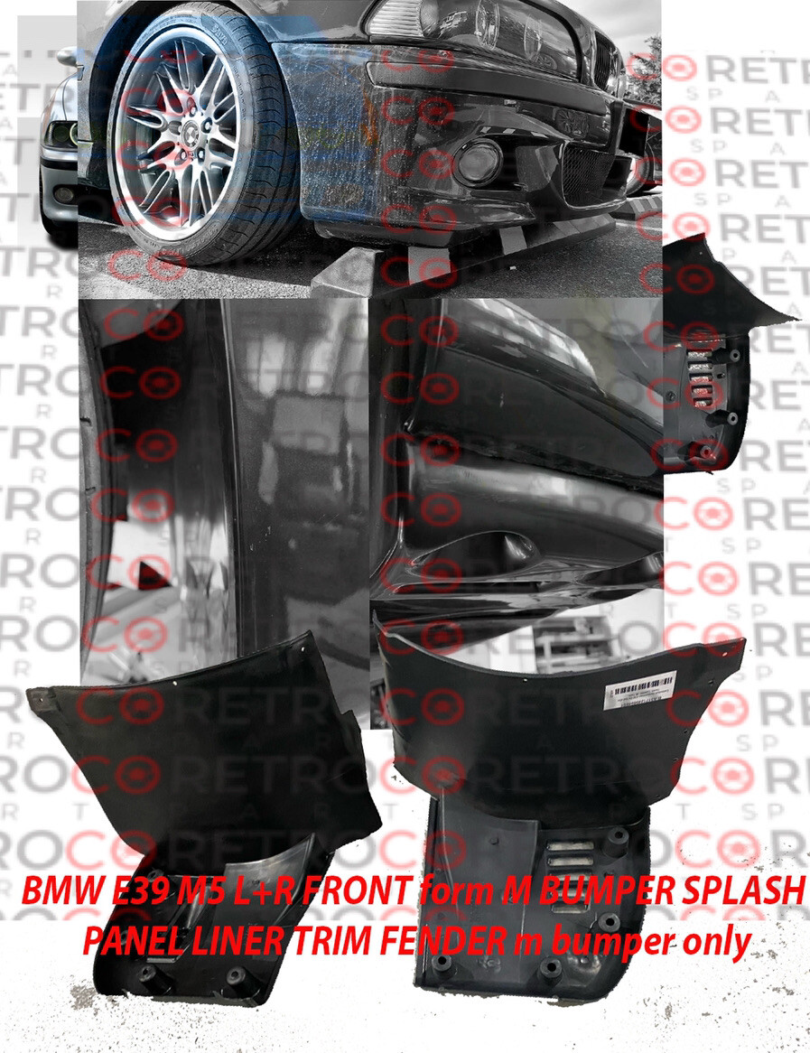 Front M Bumper Splash Liners (L+R) For BMW E39 M5 – Heavy-Duty Plastic Fender Trim