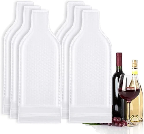 6 PCS Reusable Wine Bottle Travel Protector Bags for Airplane, 6 