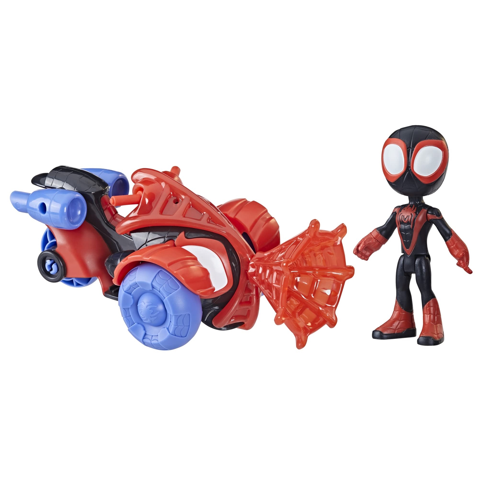 Miles Morales: Spider-Man Techno Racer Set, 4-Inch Scale Action Figure with V...