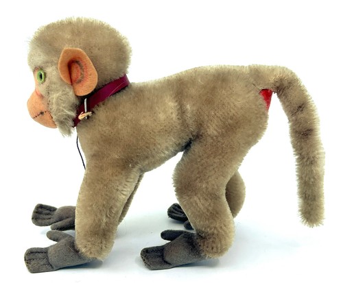 Steiff Coco Baboon Monkey 1960s Red Bum 14cm 5.5in Mohair Vintage no ID - Picture 5 of 12
