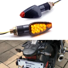 4X Motorcycle Turn Signal LED Light Amber For Dual Sport Dirt Bike Light Blinker