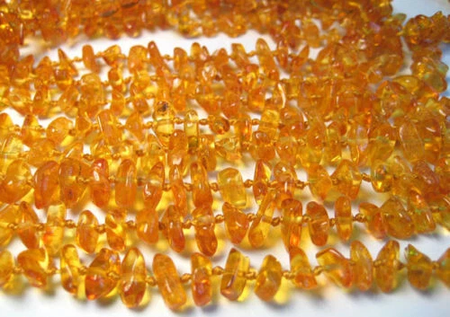 Lote-10 Colares Âmbar Mel Báltico Natural Genuíno 33cm, 13" - Imagem 2 de 3