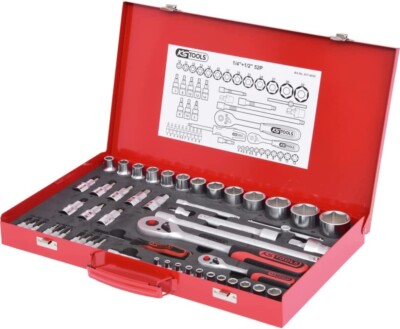 KS Tools 1/2''+ 1/4'' Recessed Wrench, 52-pc 917.4052