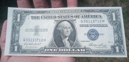 1935 One Dollar Bill Series E Silver Certificate Very Good Condition - Picture 4 of 7